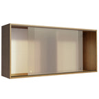 Mueble de Cocina Superior Emilly 2 Puertas Corredizas de Cristal Marrón