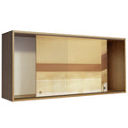 Mueble de Cocina Superior Emilly 2 Puertas Corredizas de Cristal Reflex Marrón