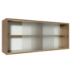Mueble de Cocina Superior Glamy 1.20 m 2 Puertas Corredizas de Cristal Marrón