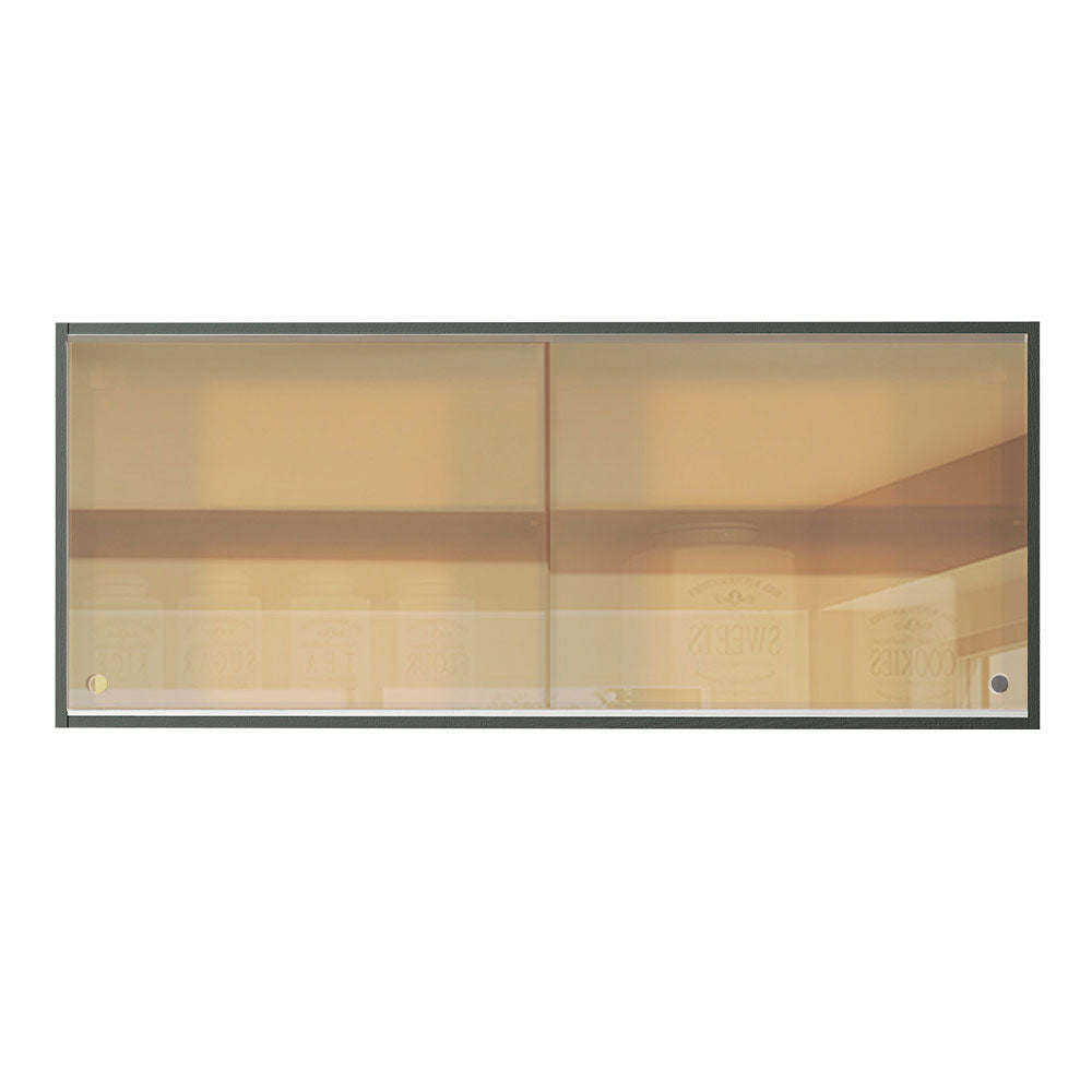 Mueble de Cocina Superior Reims 1.20 m 2 Puertas Corredizas de Cristal Reflex Negro
