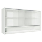 Mueble de Cocina Superior Glamy 1.20 m 2 Puertas Corredizas de Cristal 1 Nicho Blanco