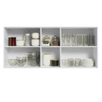 Mueble de Cocina Superior Agata 1.50 m 2 Puertas 2 Nichos Centrales Blanco