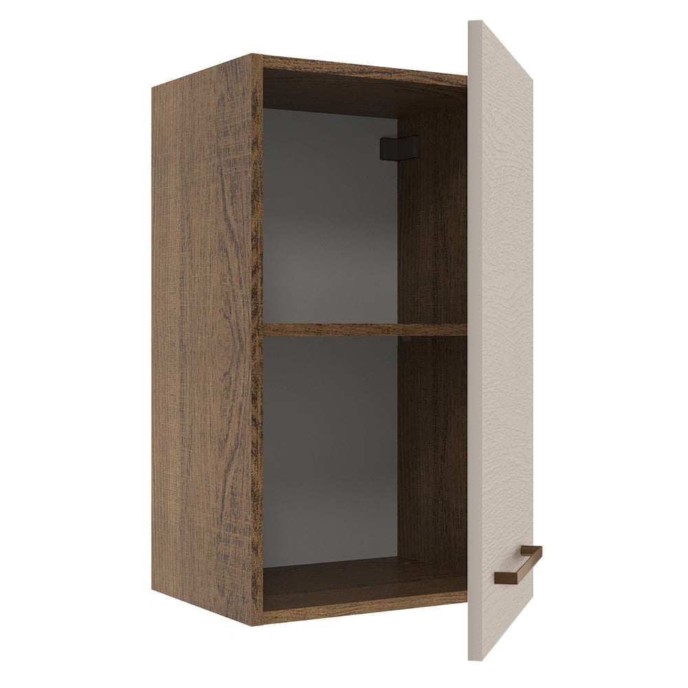 Mueble de Cocina Superior Agata 40 cm 1 Puerta Marrón/Crema