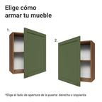 Mueble de Cocina Superior Vik 60 cm 1 Puerta Marrón/Verde