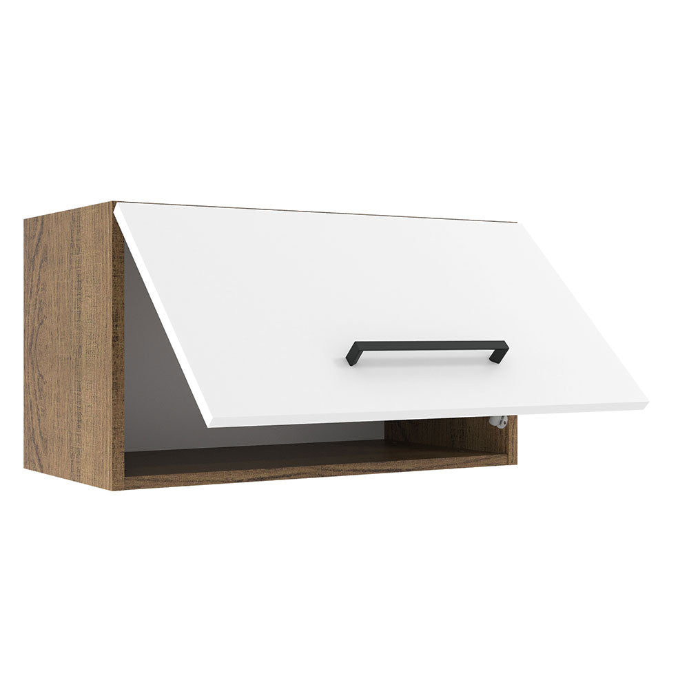 Mueble de Cocina Superior Agata 60 cm 1 Puerta Abatible Marrón/Blanco