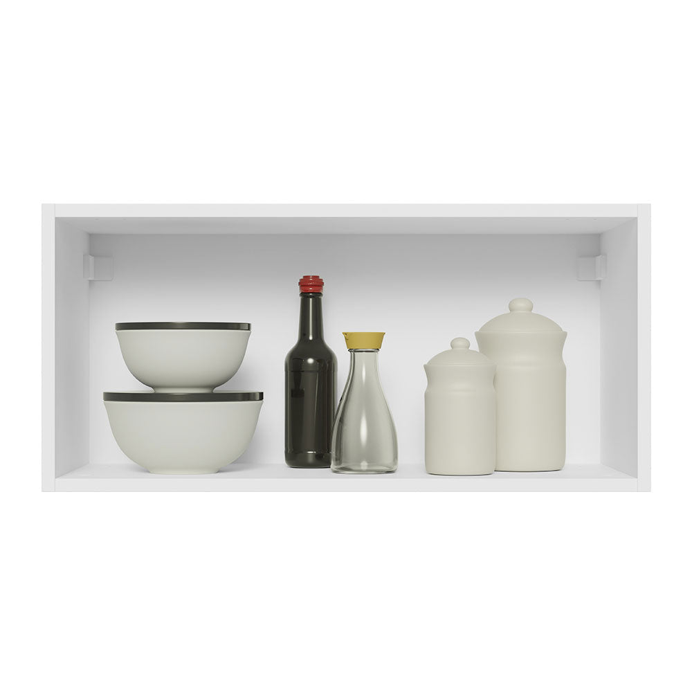 Mueble de Cocina Superior Glamy 70 cm 1 Puerta Abatible Blanco/Marrón