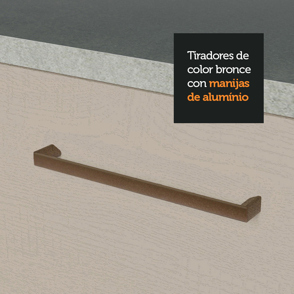 Mueble de Cocina Superior de Esquina Agata 1 Puerta Blanco/Crema