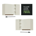 Mueble de Cocina Superior de Esquina Reims 1 Puerta 3 Nichos Blanco