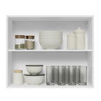 Mueble de Cocina Superior Glamy 80 cm 2 Puertas Blanco/Marrón