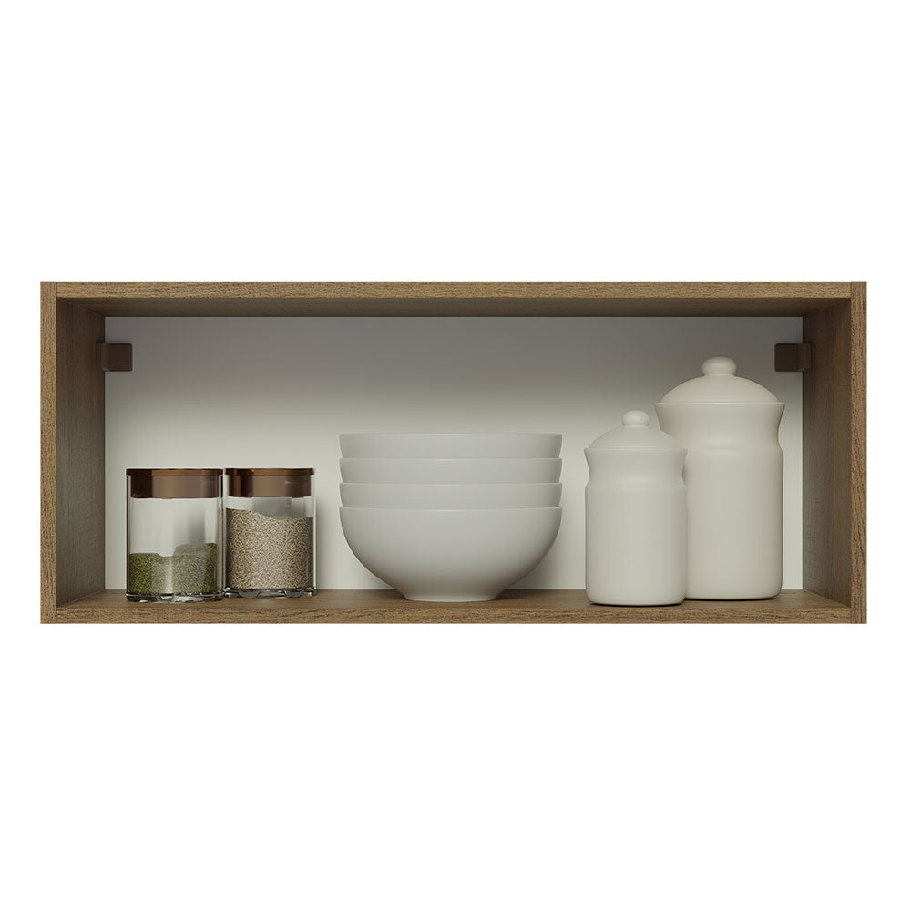 Mueble de Cocina Superior Glamy 80 cm 1 Puerta Abatible Marrón