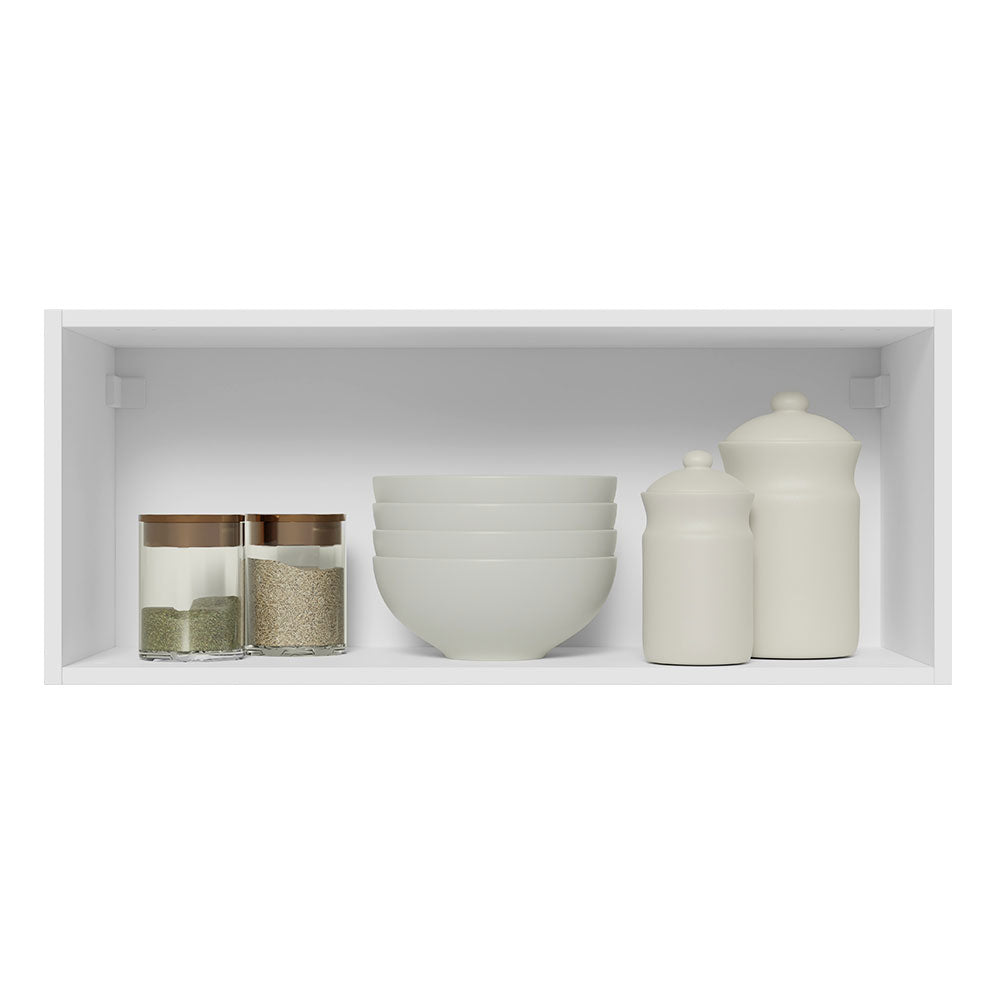 Mueble de Cocina Superior Glamy 80 cm 1 Puerta Abatible Blanco/Marrón
