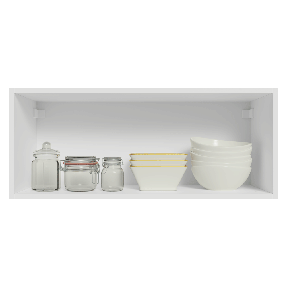 Mueble de Cocina Superior Vik 80 cm 1 Puerta Abatible Blanco/Gris