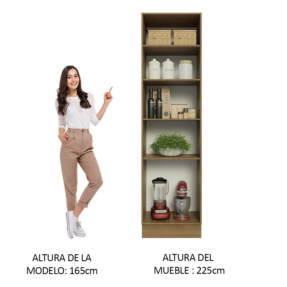 Mueble de Cocina Armario Vertical Abierto con 5 Nichos