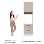 Mueble de Cocina para Hornos Agata 60 cm Blanco/Crema