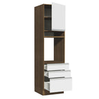 Mueble de Cocina para Hornos Glamy 60 cm Marrón/Blanco