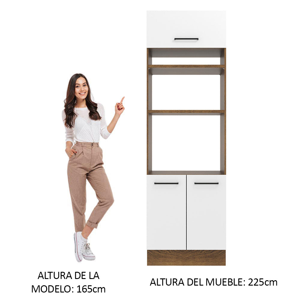 Mueble de Cocina para Hornos Agata 70 cm Marrón/Blanco