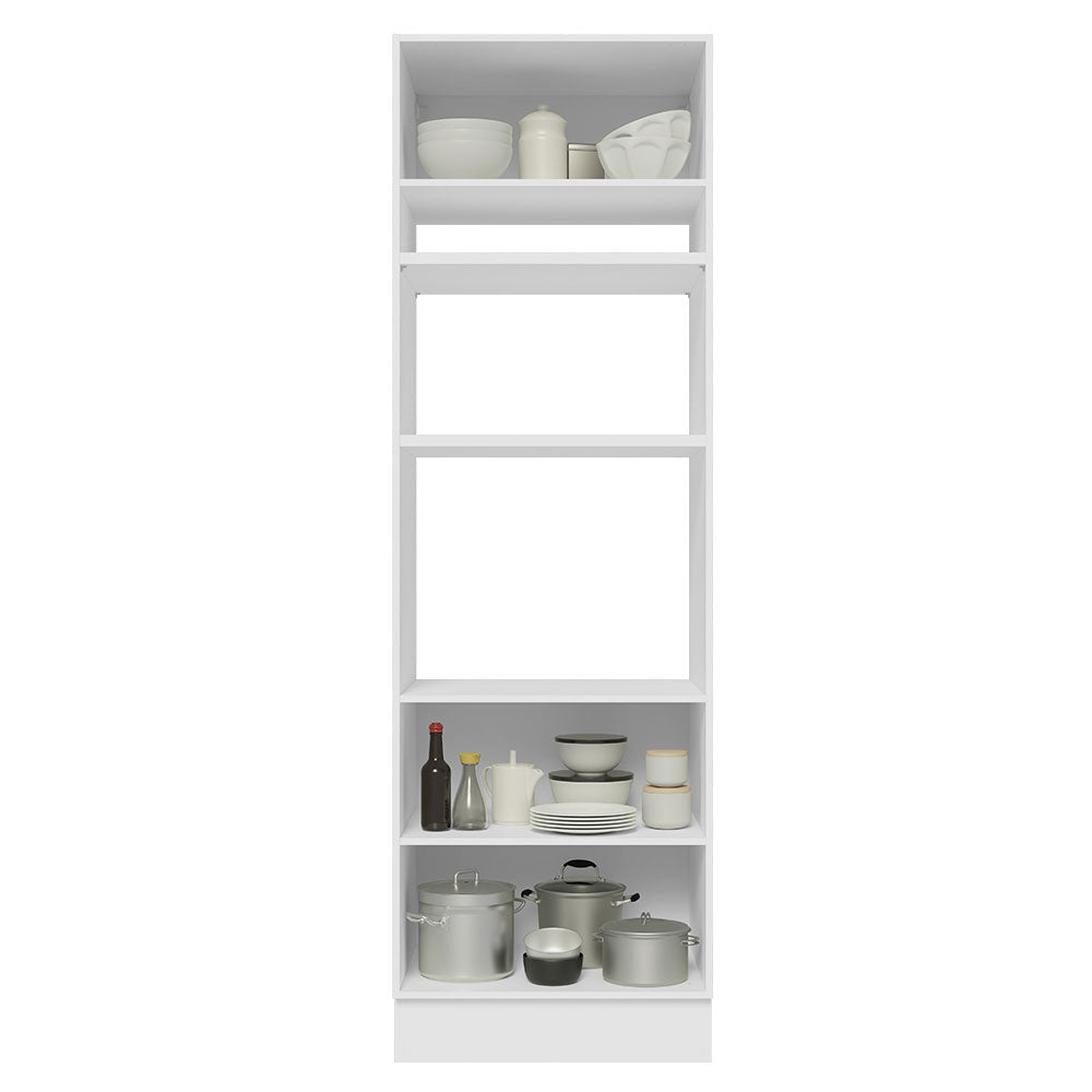 Mueble de Cocina para Hornos Glamy 70 cm Blanco/Marrón