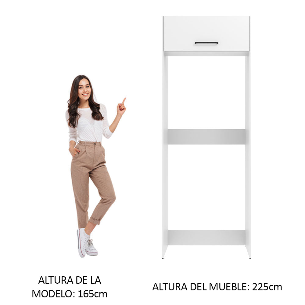 Mueble de Cocina para Nevera Agata 1 Puerta Abatible Blanco
