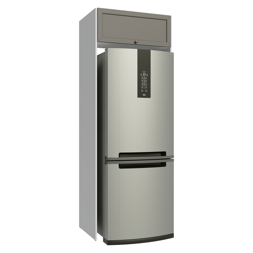 Mueble de Cocina para Nevera Vik 1 Puerta Abatible Blanco/Gris
