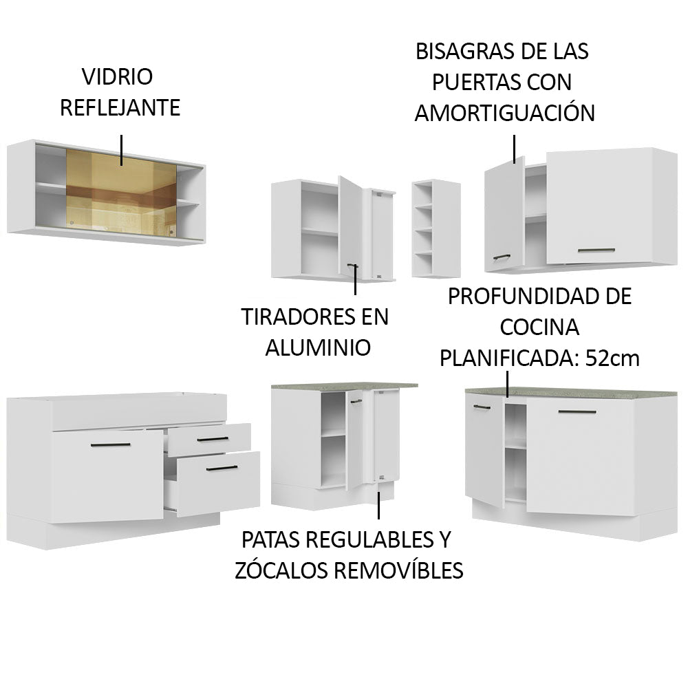 Cocina Integral de Esquina Agata 3.90 m 01