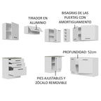 Cocina Integral de Esquina Agata 4.00 m Blanco 02