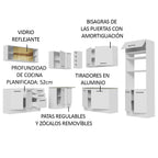 Cocina Integral de Esquina Agata 4.60 m Blanco 01