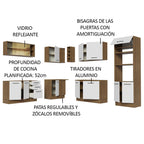 Cocina Integral de Esquina Agata 4.60 m Marrón/Blanco 01