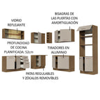 Cocina Integral de Esquina Agata 4.60 m Marrón/Crema 01