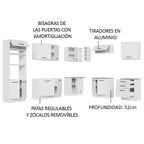 Cocina Integral de Esquina Agata 4.80 m Blanco 01