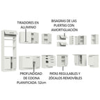 Cocina Integral de Esquina Agata 5.00 m Blanco 01
