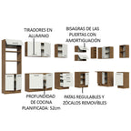Cocina Integral de Esquina Agata 5.00 m Marrón/Blanco 01