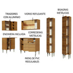 Cocina Integral de Esquina Emilly Line 2.90 m Marrón