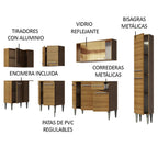 Cocina Integral de Esquina Emilly Wave 3.25 m Marrón