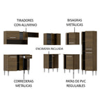 Cocina Integral de Esquina Emilly Ice 4.20 Metros