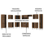 Cocina Integral de Esquina Emilly Big 5.15 m Marrón