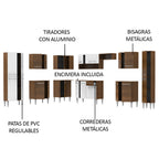 Cocina Integral de Esquina Emilly Big 5.15 Metros Marrón/Blanco