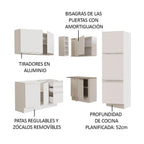 Cocina Integral de Esquina Glamy 3.30 m Blanco 01