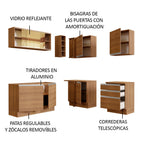 Cocina Integral de Esquina Glamy 3.30 m Marrón 02