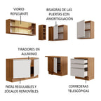 Cocina Integral de Esquina Glamy 3.30 m Marrón/Blanco 02