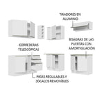 Cocina Integral de Esquina Glamy 3.50 m Blanco 03