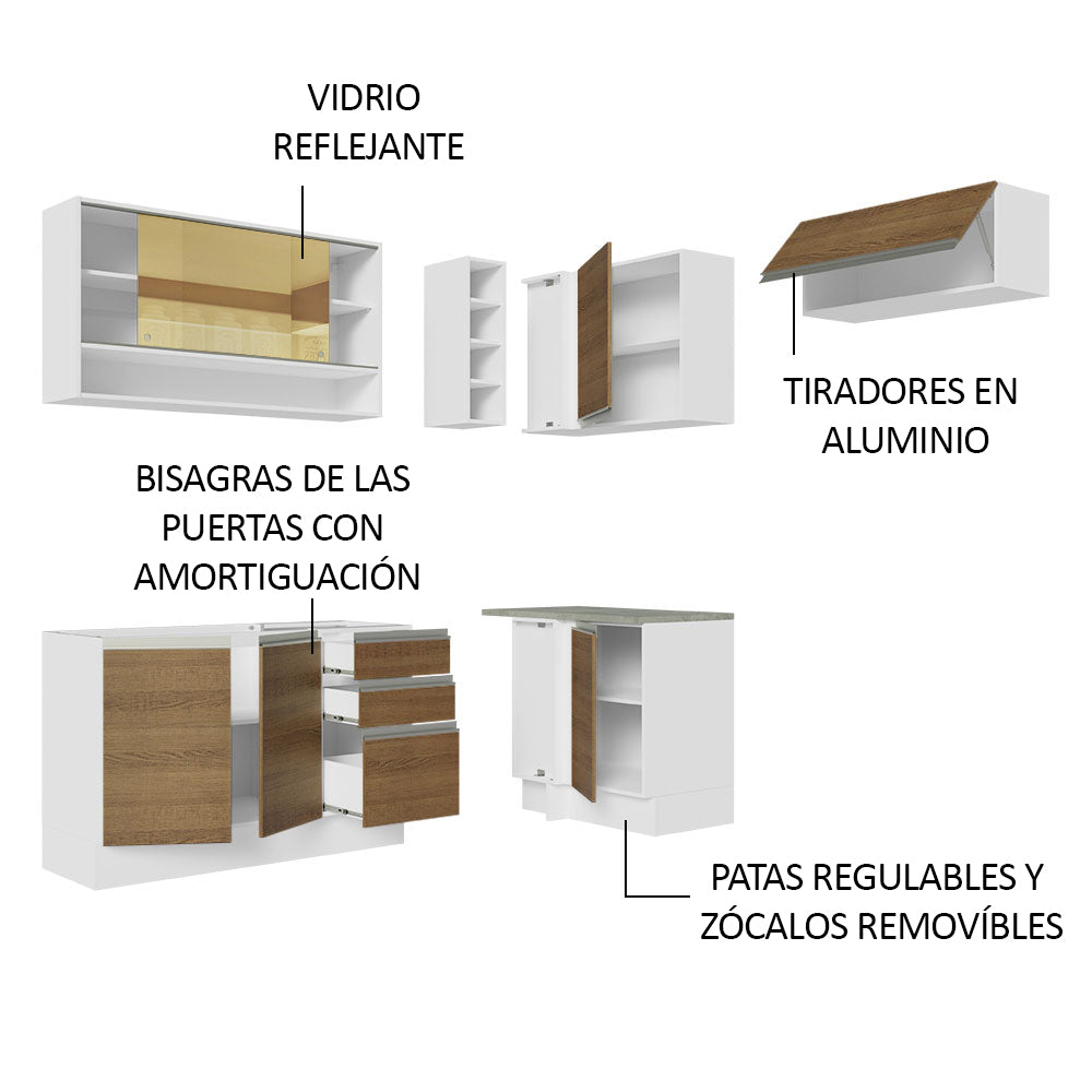 Cocina Integral de Esquina Glamy 3.50 m 06