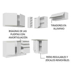 Cocina Integral de Esquina Glamy 3.50 m Blanco 07