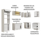 Cocina Integral de Esquina Glamy 4.00 m Blanco 02
