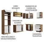 Cocina Integral de Esquina Glamy 4.00 m Marrón/Blanco 02