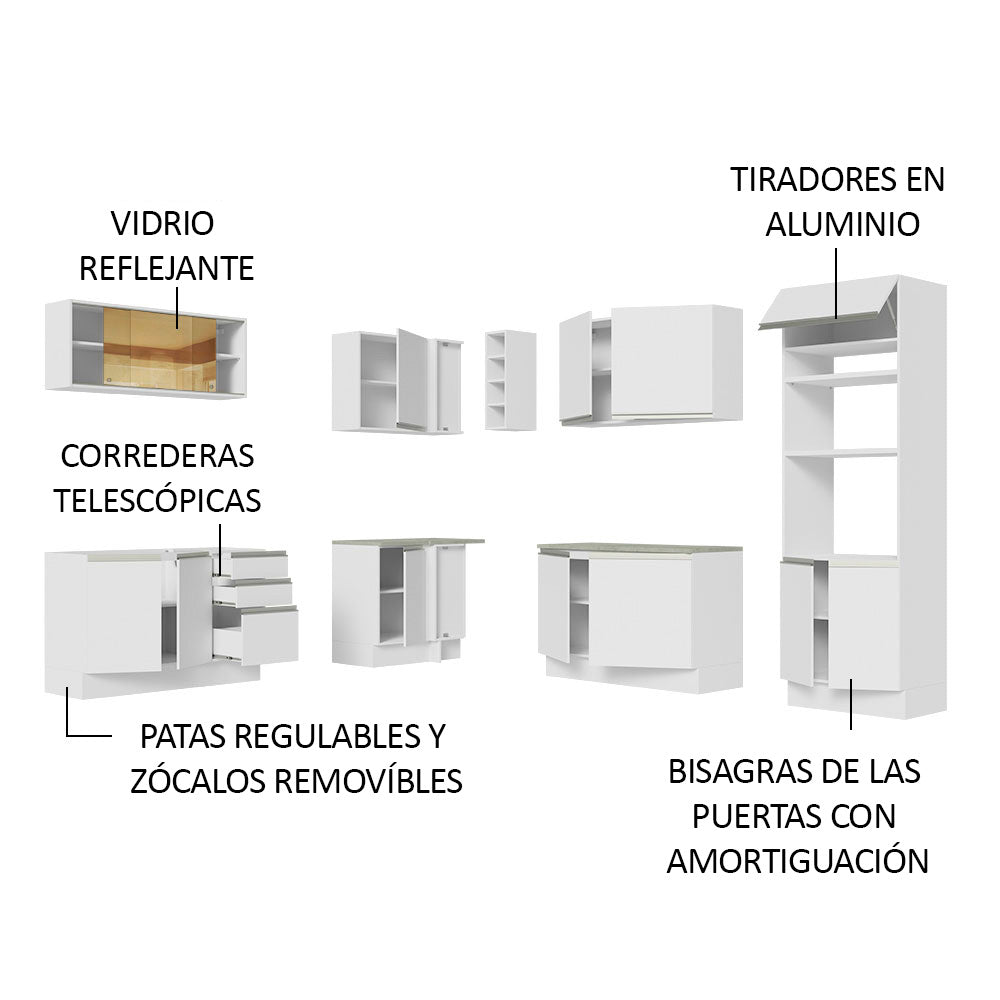 Cocina Integral de Esquina Glamy 4.60 m 01
