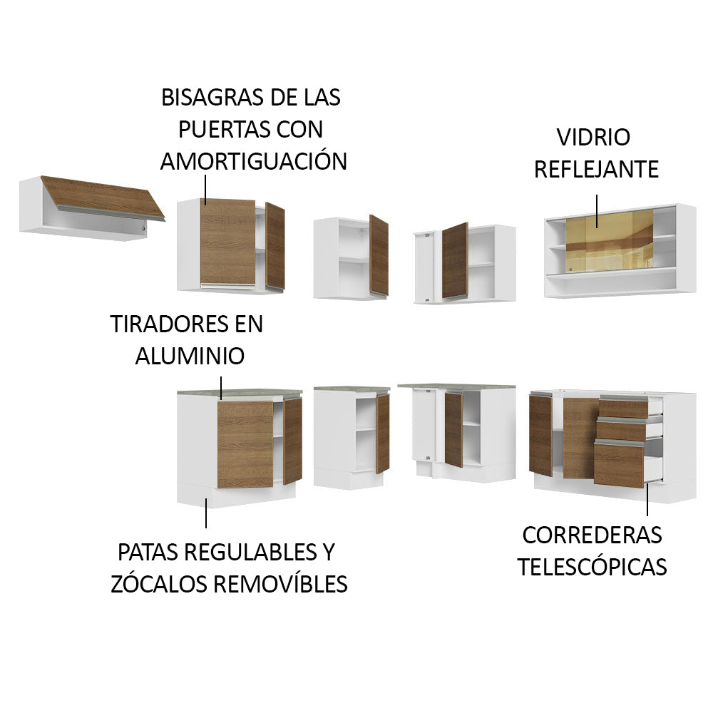 Cocina Integral de Esquina Glamy 4.70 m 01