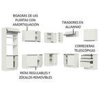 Cocina Integral de Esquina Glamy 4.80 m Blanco 01