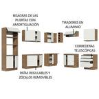 Cocina Integral de Esquina Glamy 4.80 m Marrón/Blanco 01