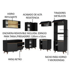 Cocina Integral de Esquina Reims 4.00 m con Encimera Negro 01