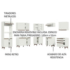 Cocina Integral de Esquina Reims 4.60 m con Encimera Blanco 01
